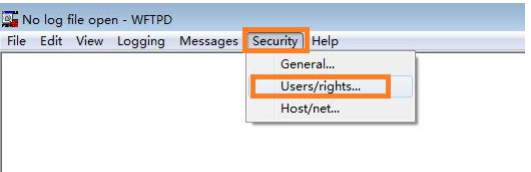 选择Security—Users/rights 选择Security—Users/rights