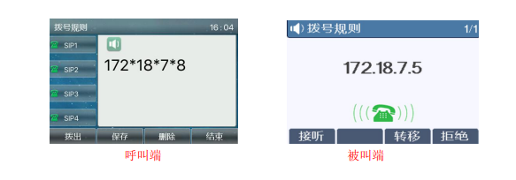 IP 地址进行拨号呼叫 IP 地址进行拨号呼叫