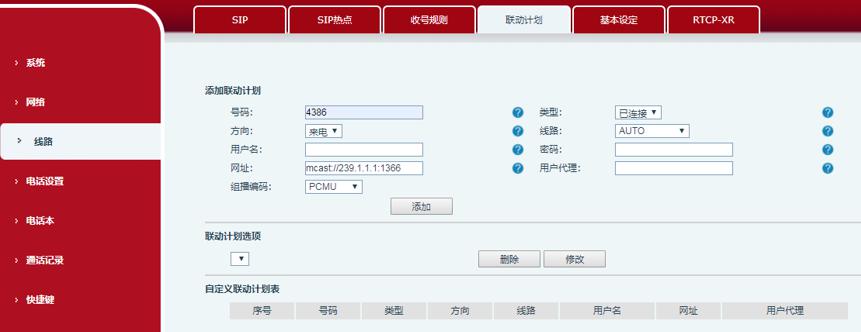 SIP呼叫转换为组播配置